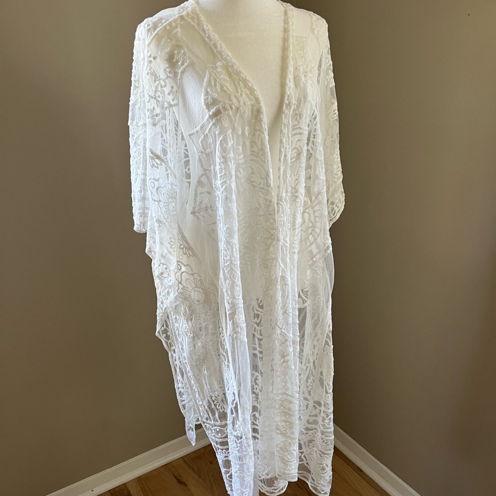 White sheer coverup